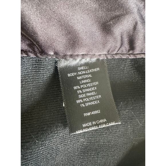 Torrid Black Vegan Leather Jacket - Sz. 5X - Picture 3 of 7